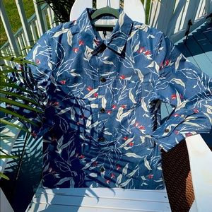 Nwt Rag & bone men’s mace indigo floral shirt jacket size small